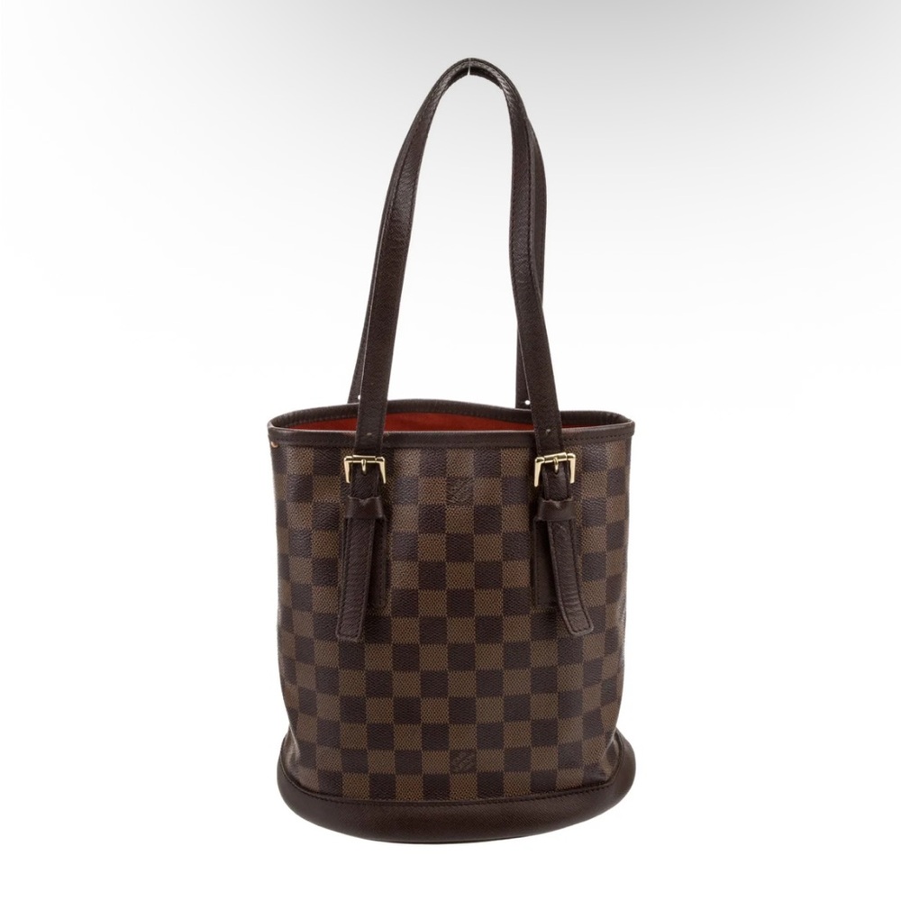 Designer Brown Checkered Tote Bag